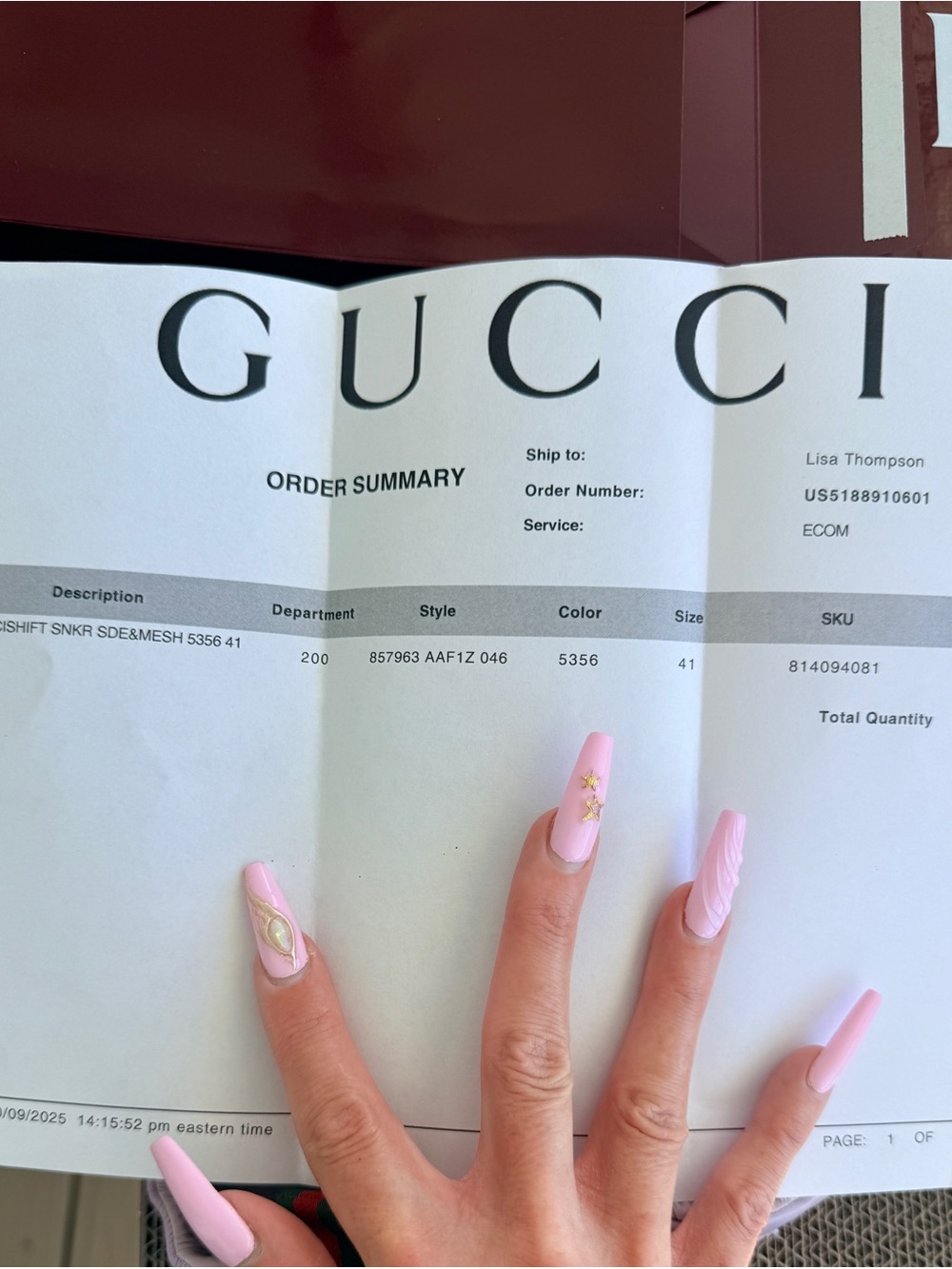 Gucci Women’s Shift Sneaker Lavender with Green-Red Gold GG Sz 11 Worn twice - Picture 7 of 11